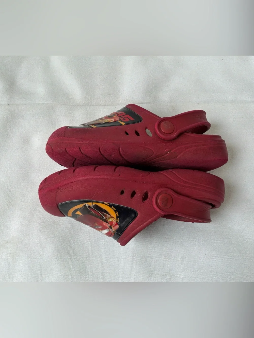 Lightning McQueen And Mater Disney Pixar Red kids Clogs Shoes Size 11